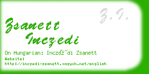 zsanett inczedi business card